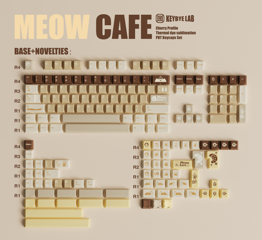 Keybyelab Meow Cafe keycap set